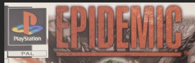 An image joining the standard position of the PlayStation logo with the enlarged Epidemic logo