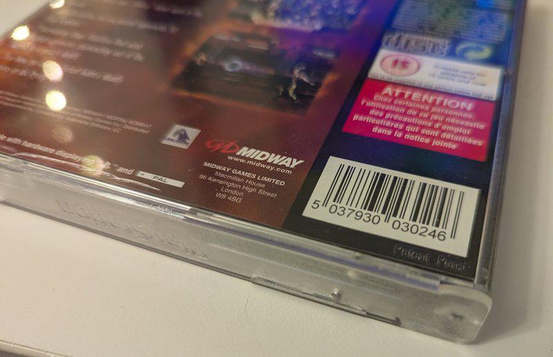 PlayStation game barcode.