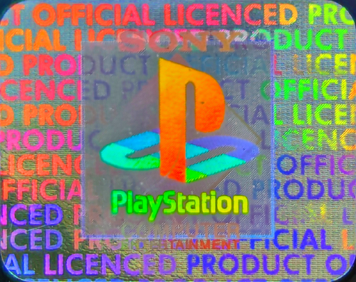 A close-up of the second PlayStation case hologram design