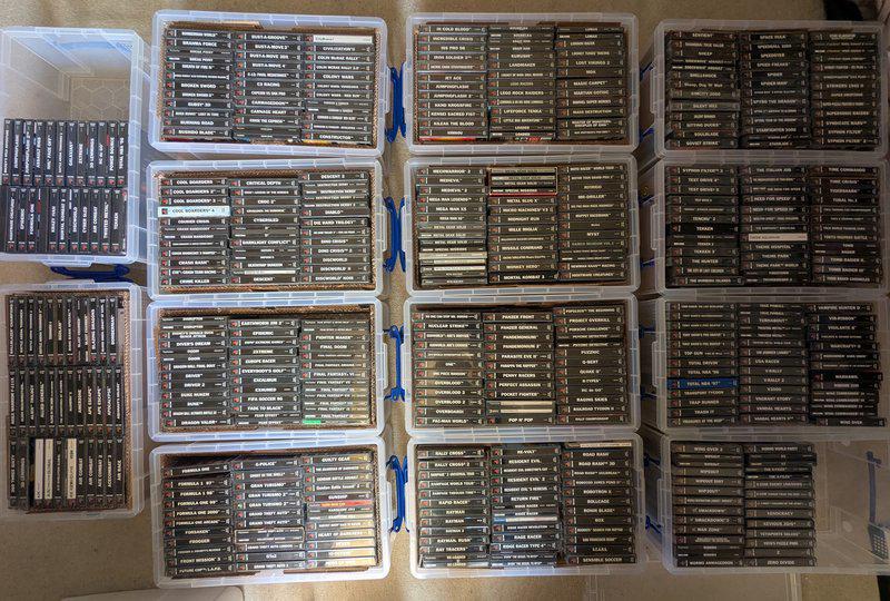 An image of selected PlayStation One games arranged in a row.