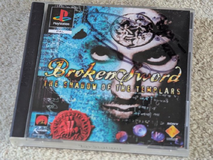 My UK original release PAL PS1 copy of Broken Sword signed by Charles Cecil