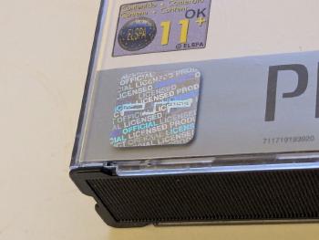 The PSP hologram design on the Final Fantasy VIII case, showing the PSP logo at a different angle