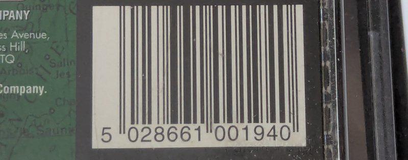 The EAN Barcode found on the back of a game case.