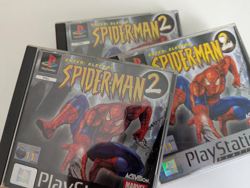 Some copies of the PS1 Spider-Man 2 game