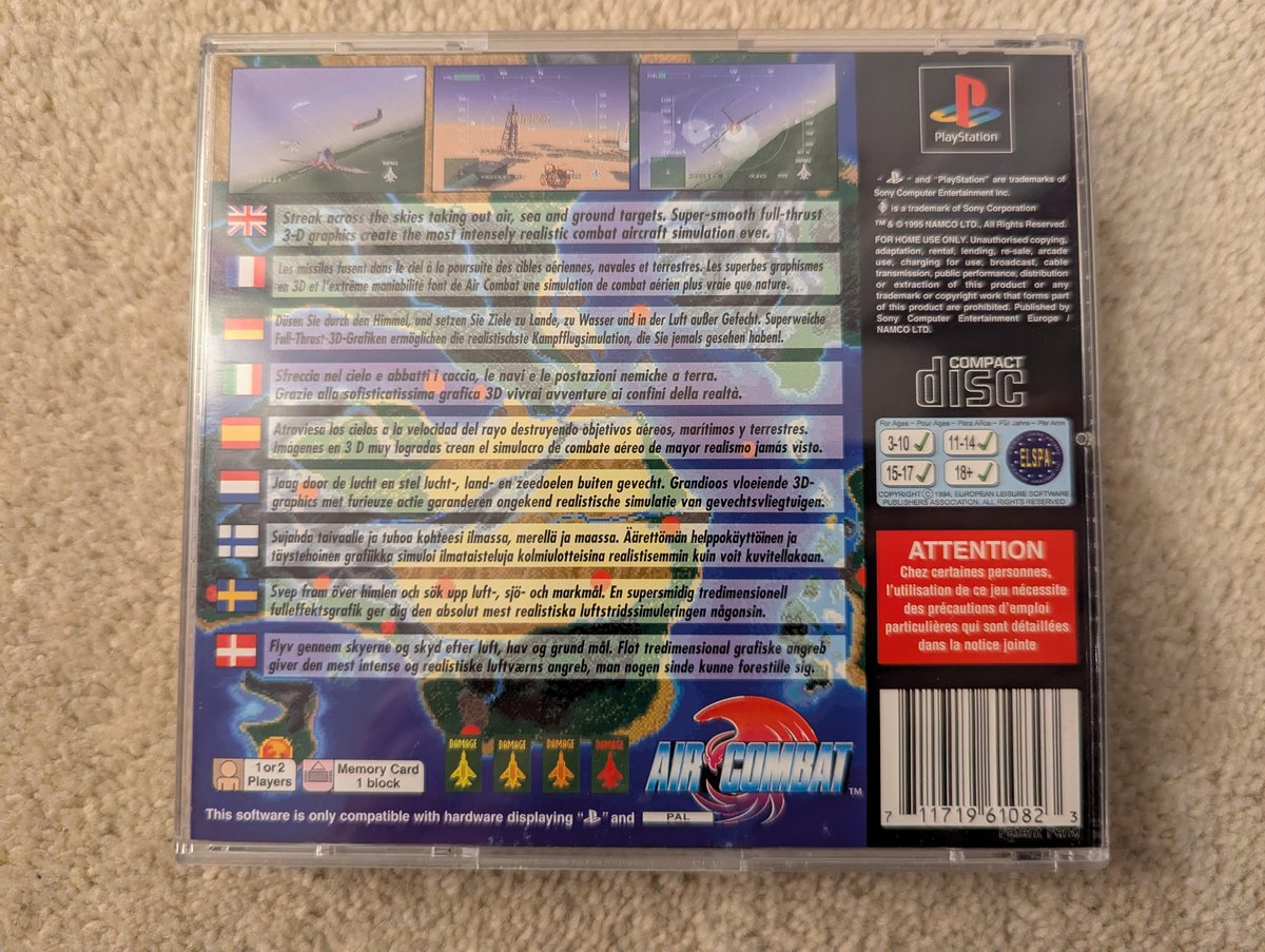 Air Combat - Back Cover