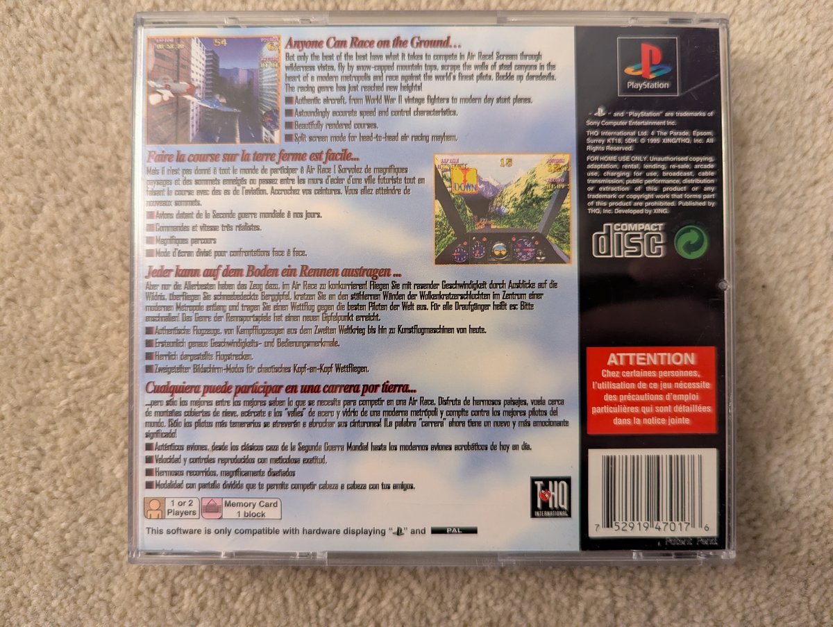 Air Race - Back Cover