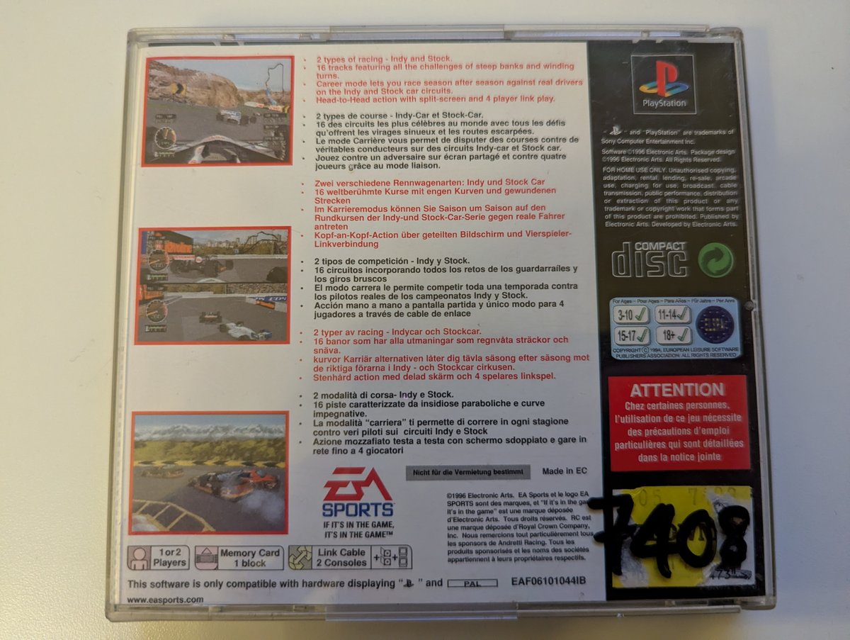 Andretti Racing - Back Cover