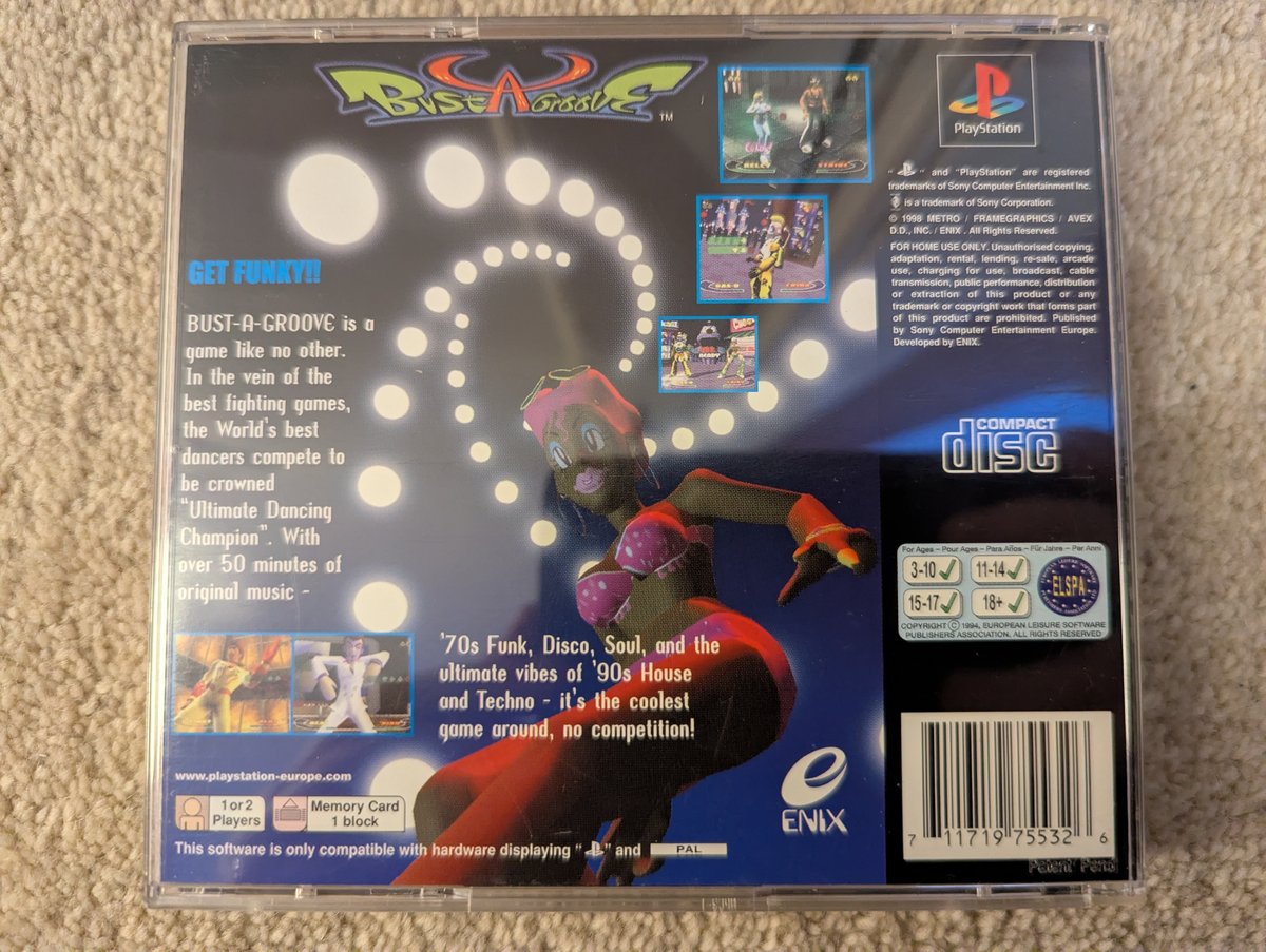Bust-A-Groove - Back Cover