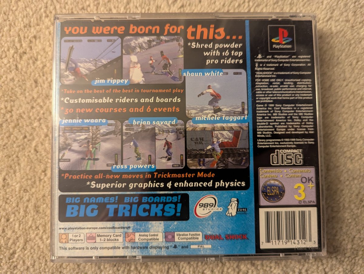 Cool Boarders 4 - Back Cover