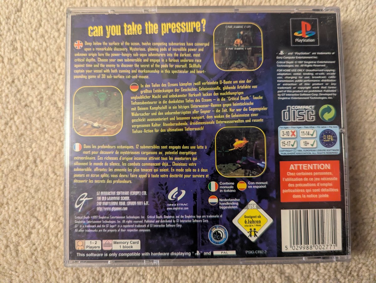 Critical Depth - Back Cover