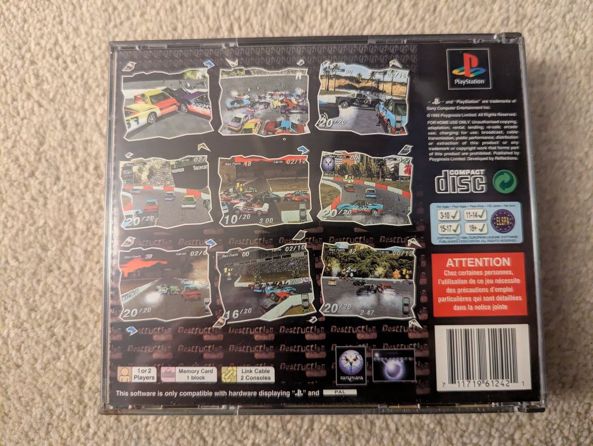 Destruction Derby - Back Cover