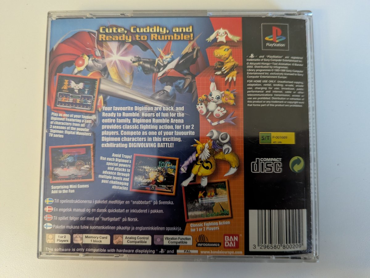 Digimon Rumble Arena - Back Cover