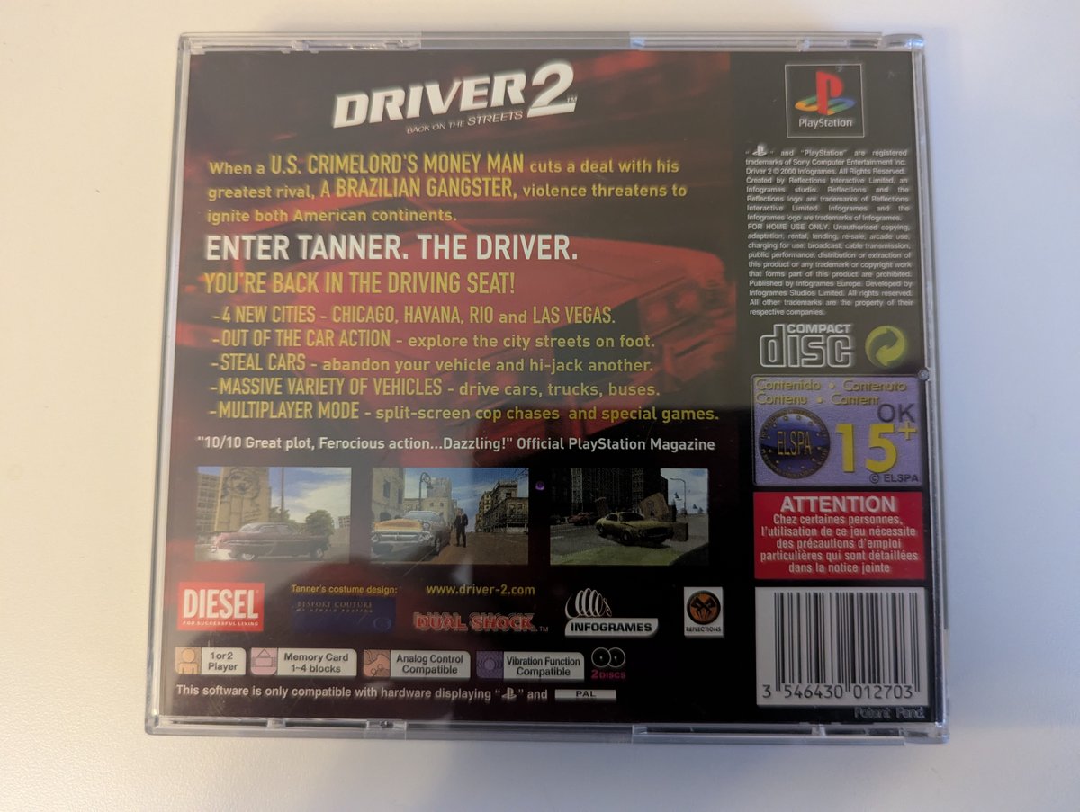 Driver 2: Back on the Streets - Back Cover