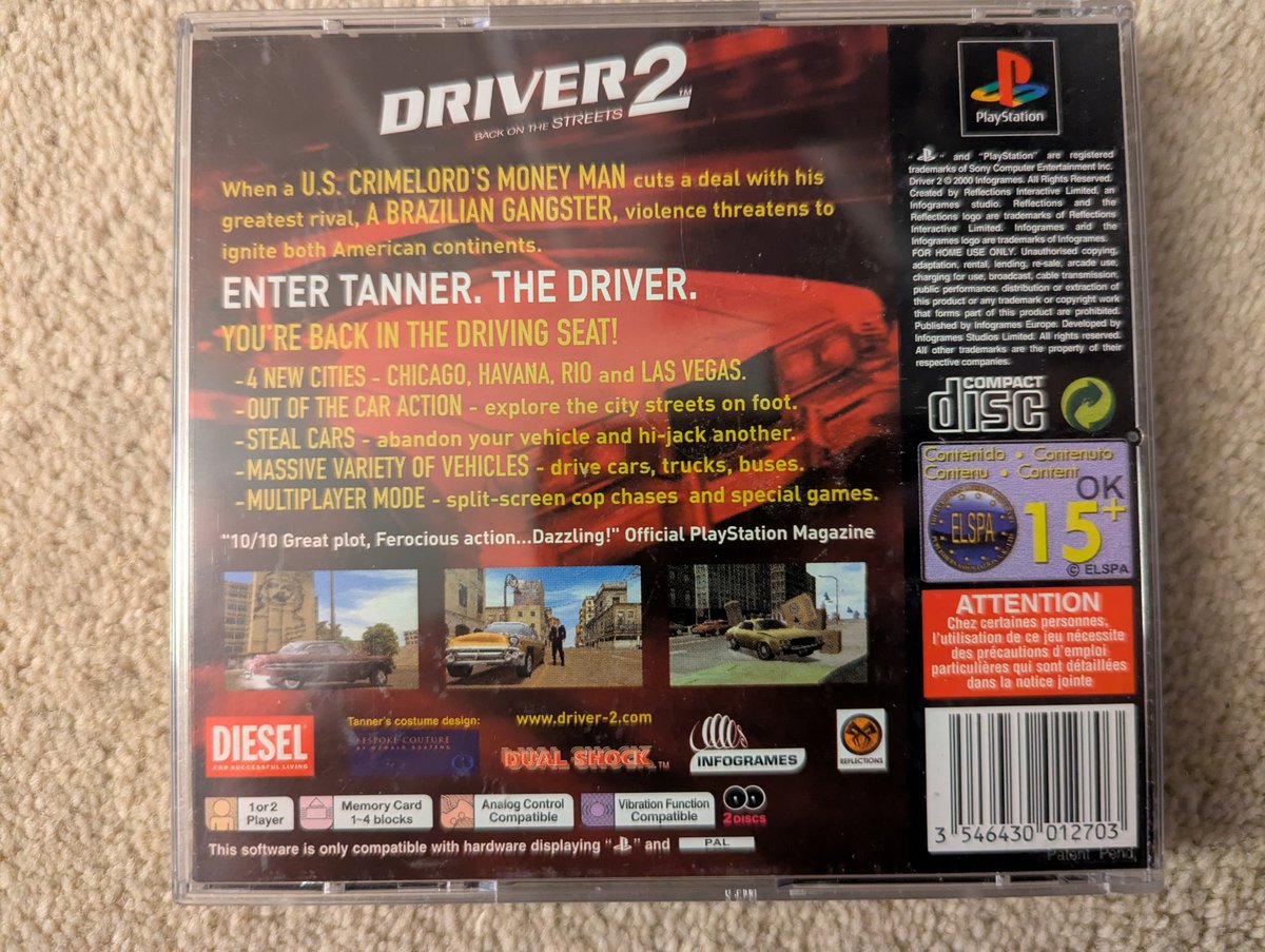Driver 2 - Back Cover