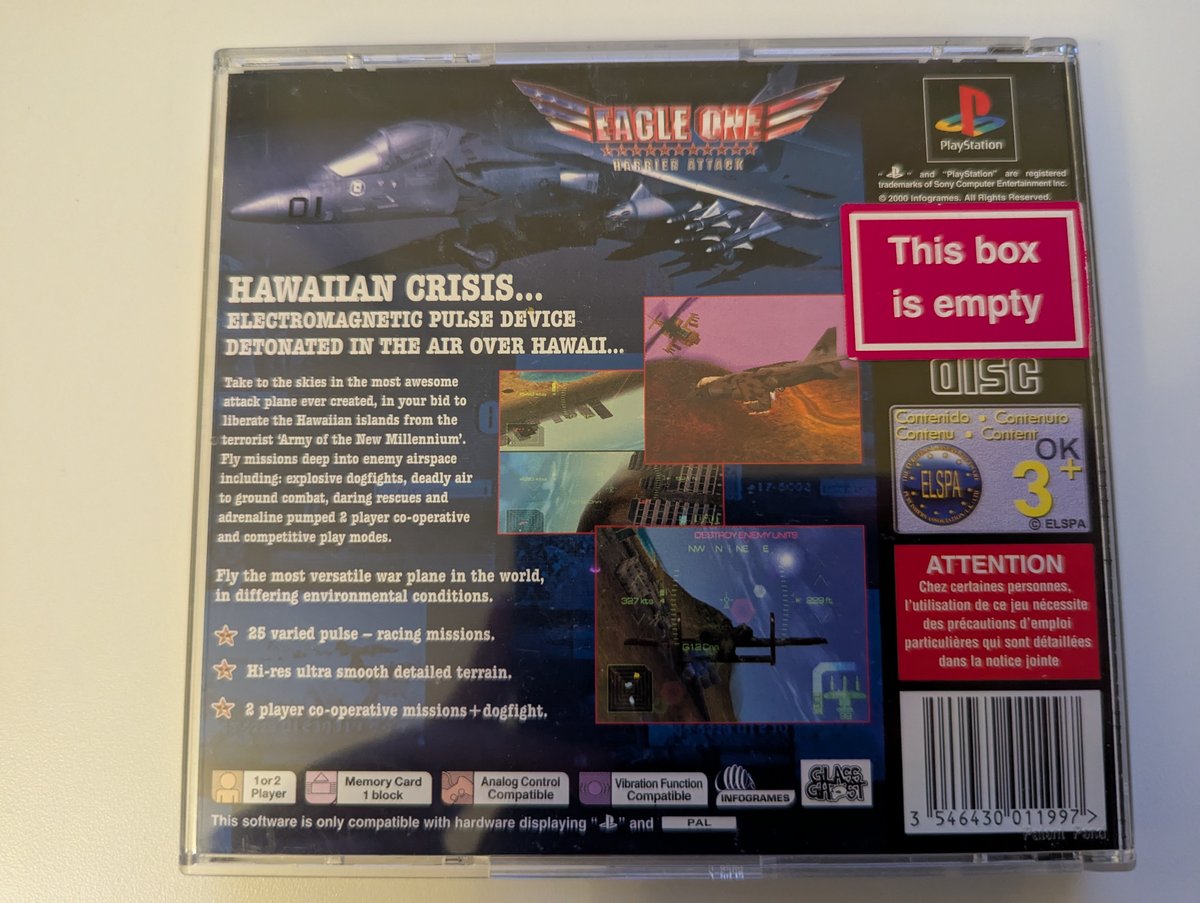 Eagle One: Harrier Attack - Back Cover