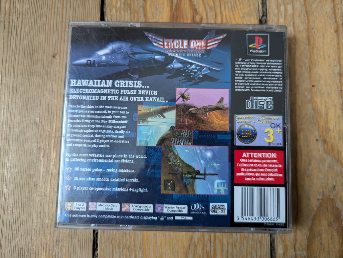 Eagle One: Harrier Attack - Back Cover