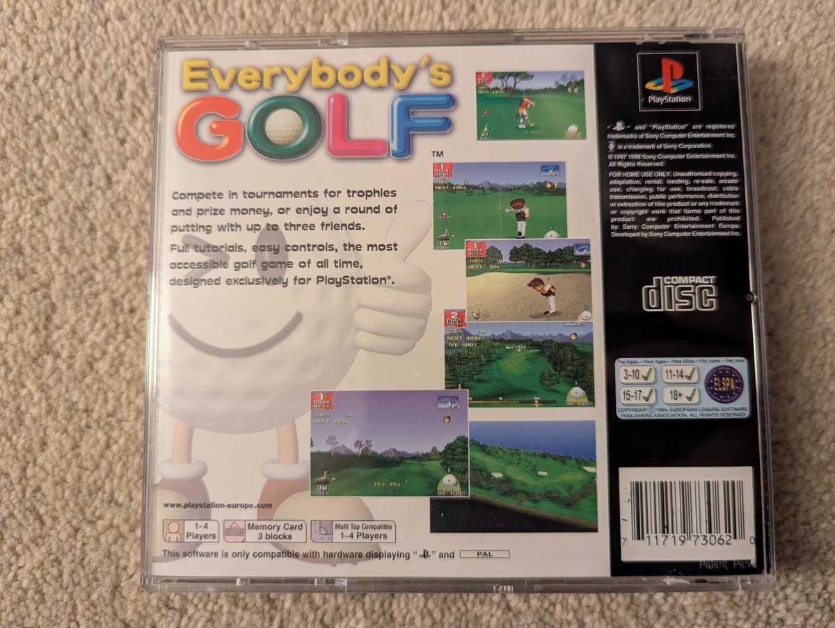 Everybody's Golf - Back Cover