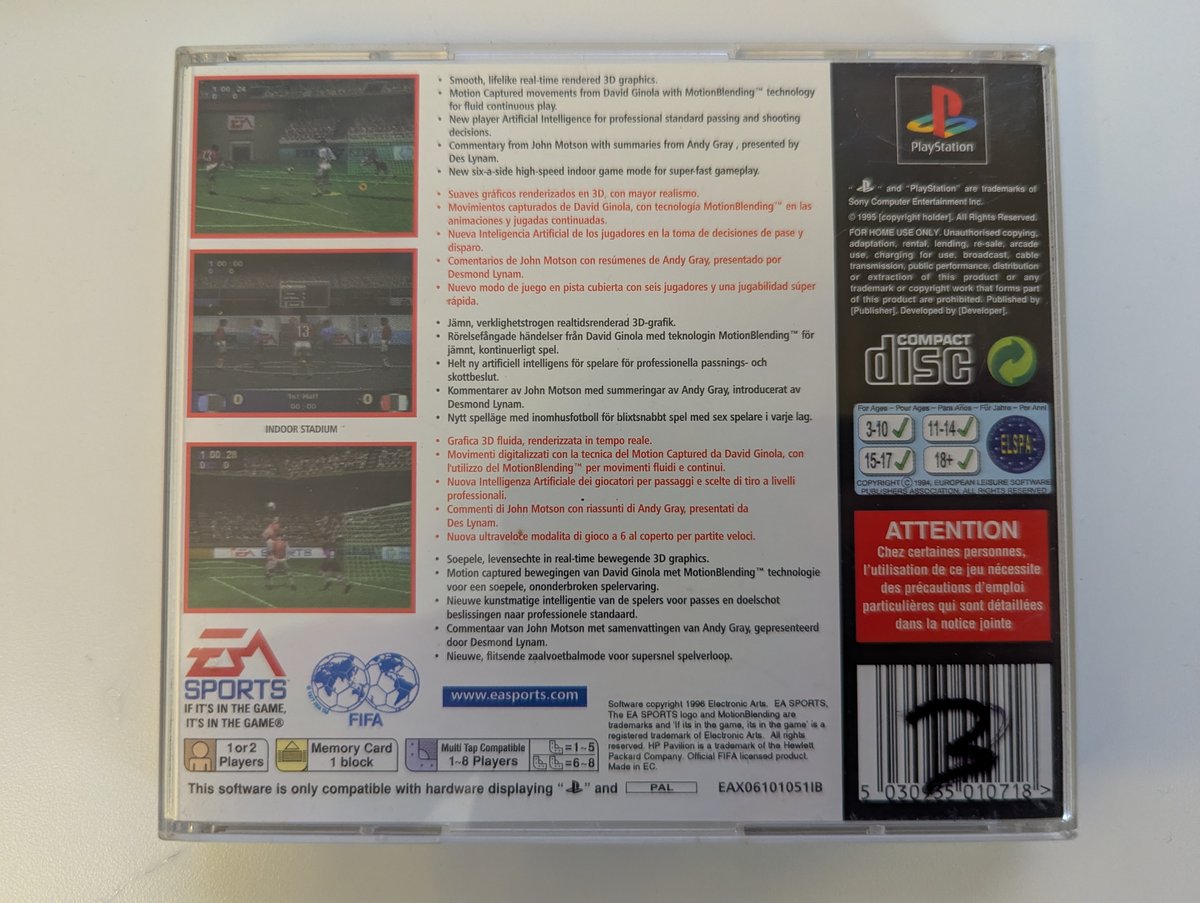 FIFA 97 - Back Cover