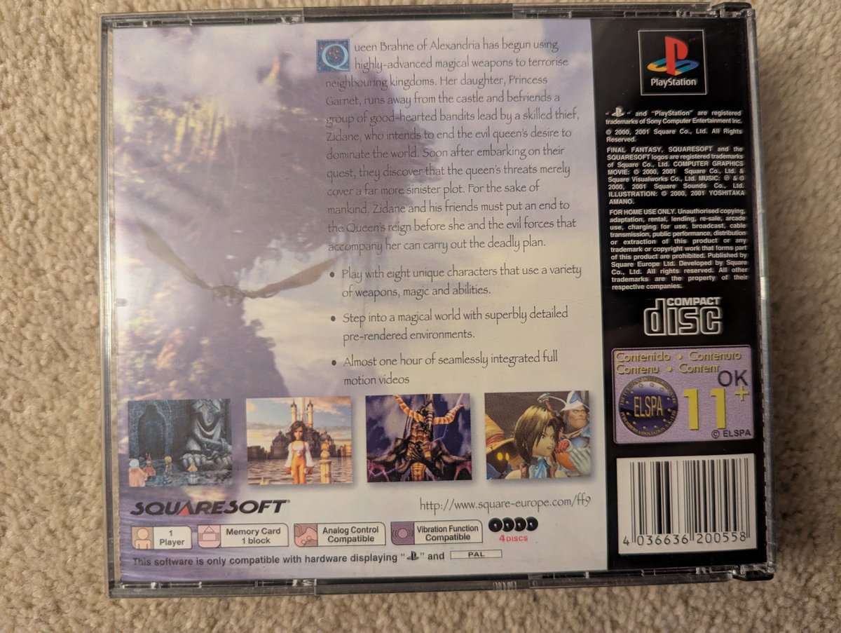 Final Fantasy IX - Back Cover