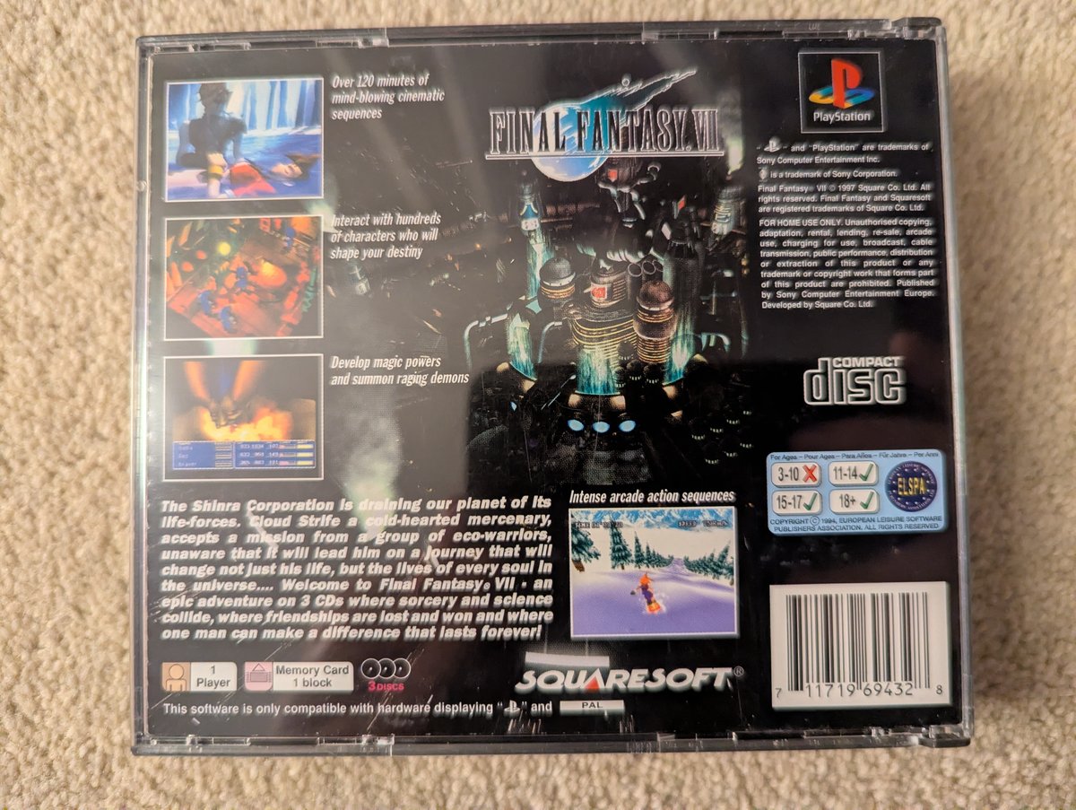 Final Fantasy VII - Back Cover