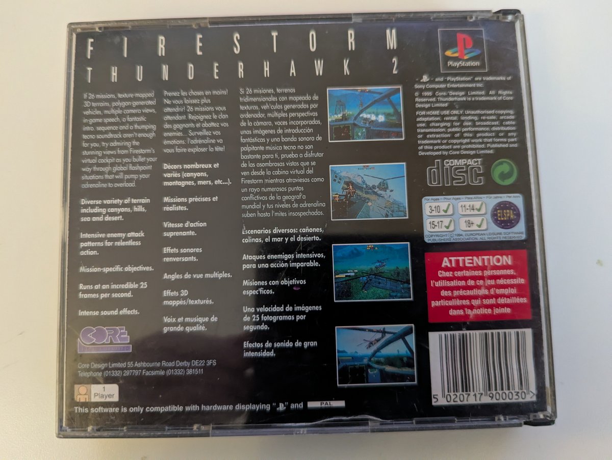 Firestorm: Thunderhawk 2 - Back Cover