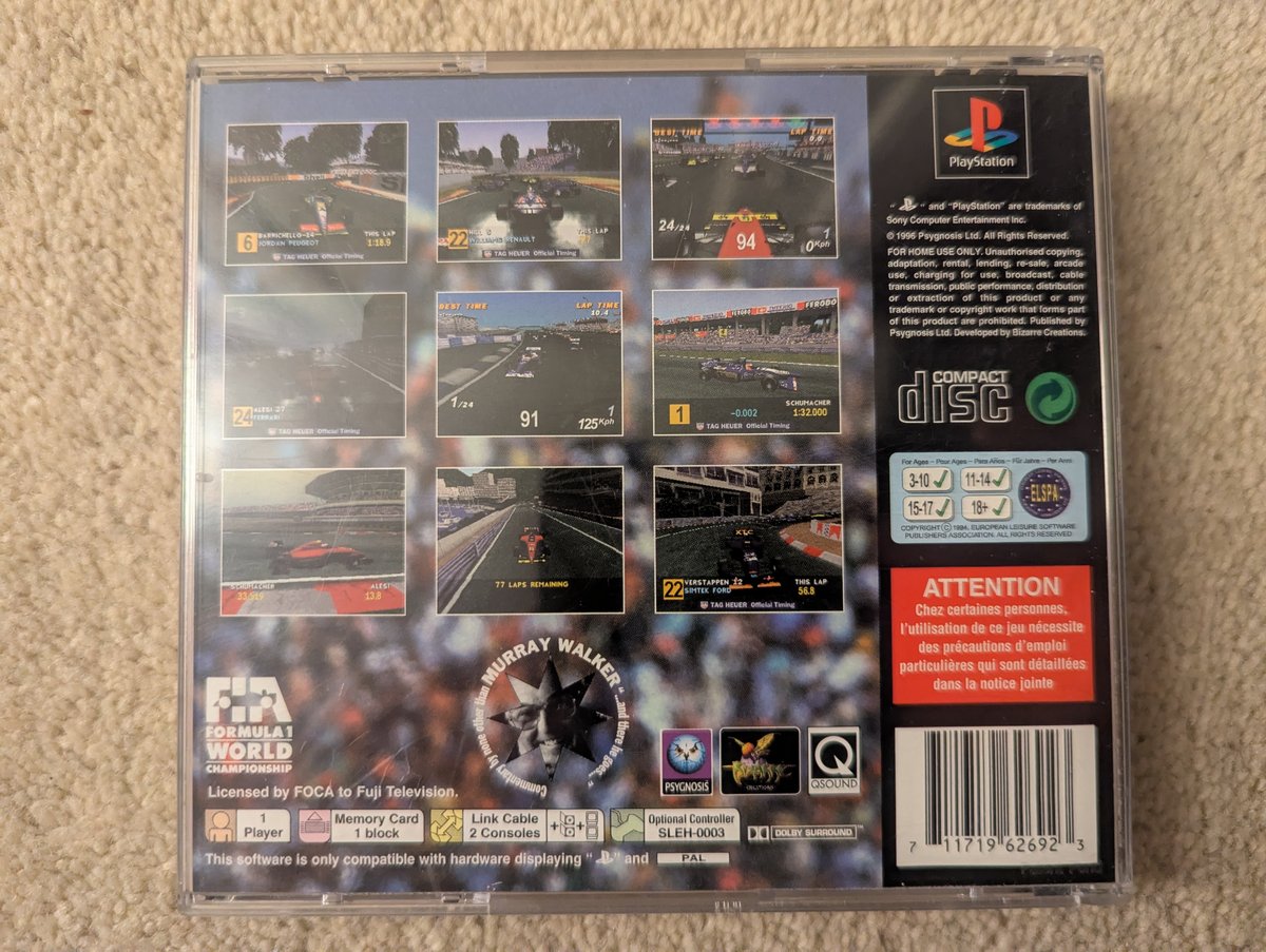 Formula 1 - Back Cover