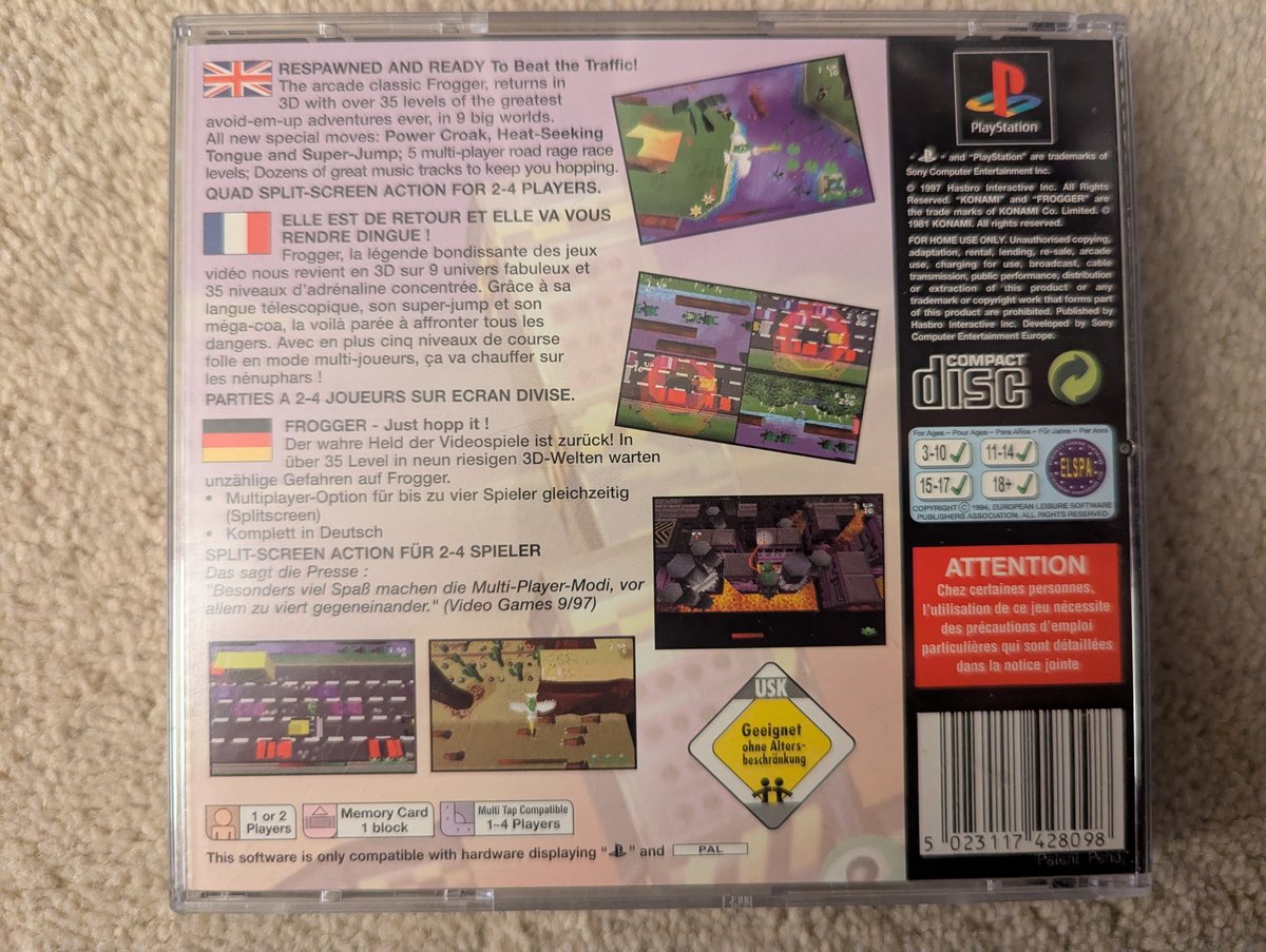 Frogger - Back Cover