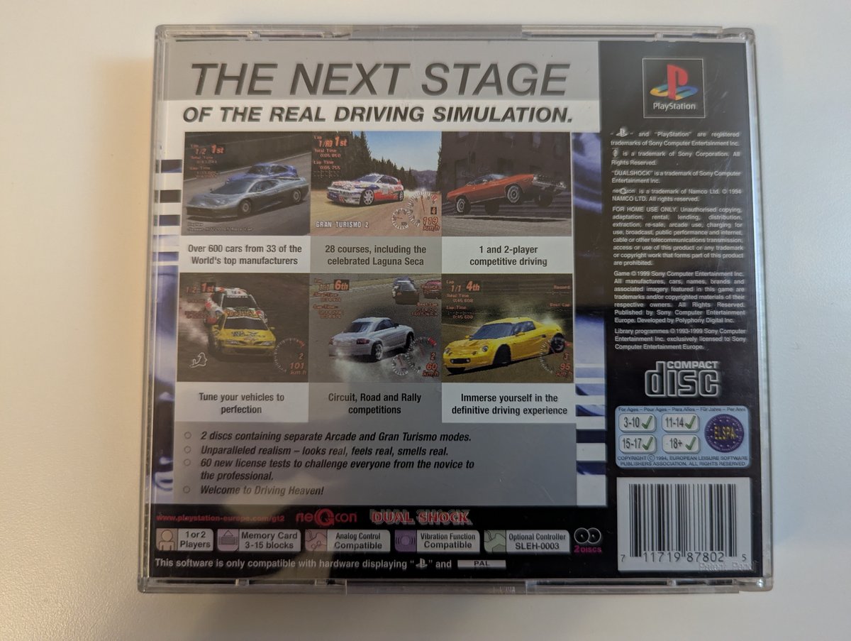 Gran Turismo 2 - Back Cover