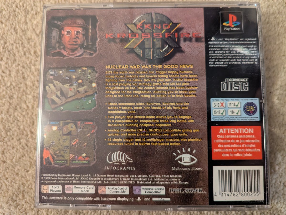 KKND Krossfire - Back Cover