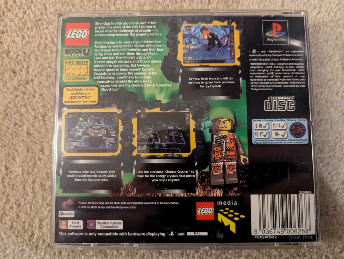 LEGO Rock Raiders - Back Cover