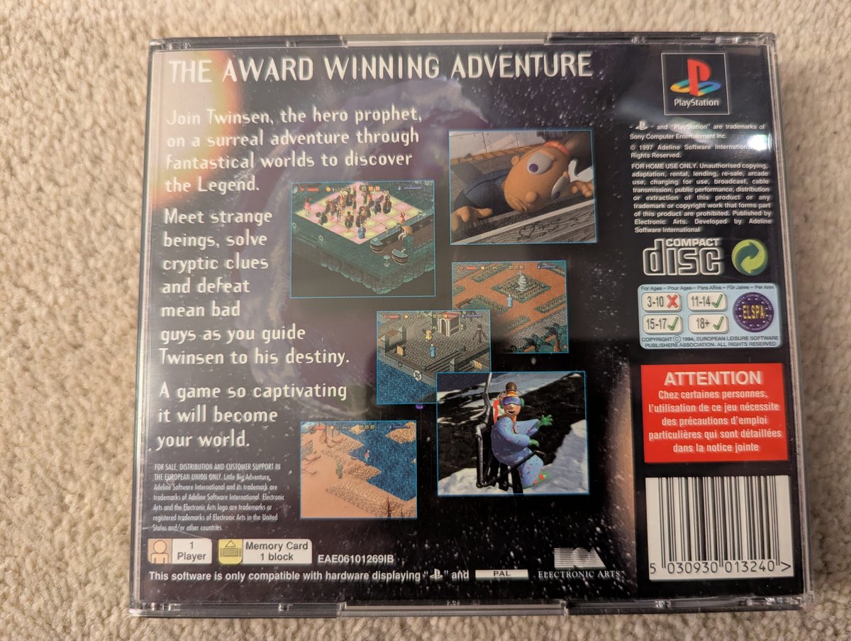 Little Big Adventure - Back Cover