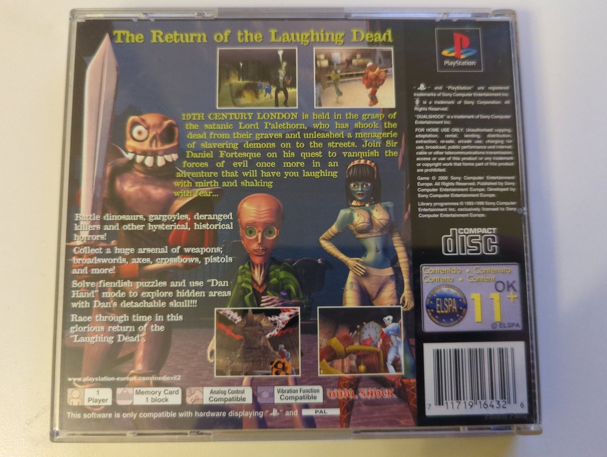 MediEvil 2 - Back Cover - PlayStation 1 PAL