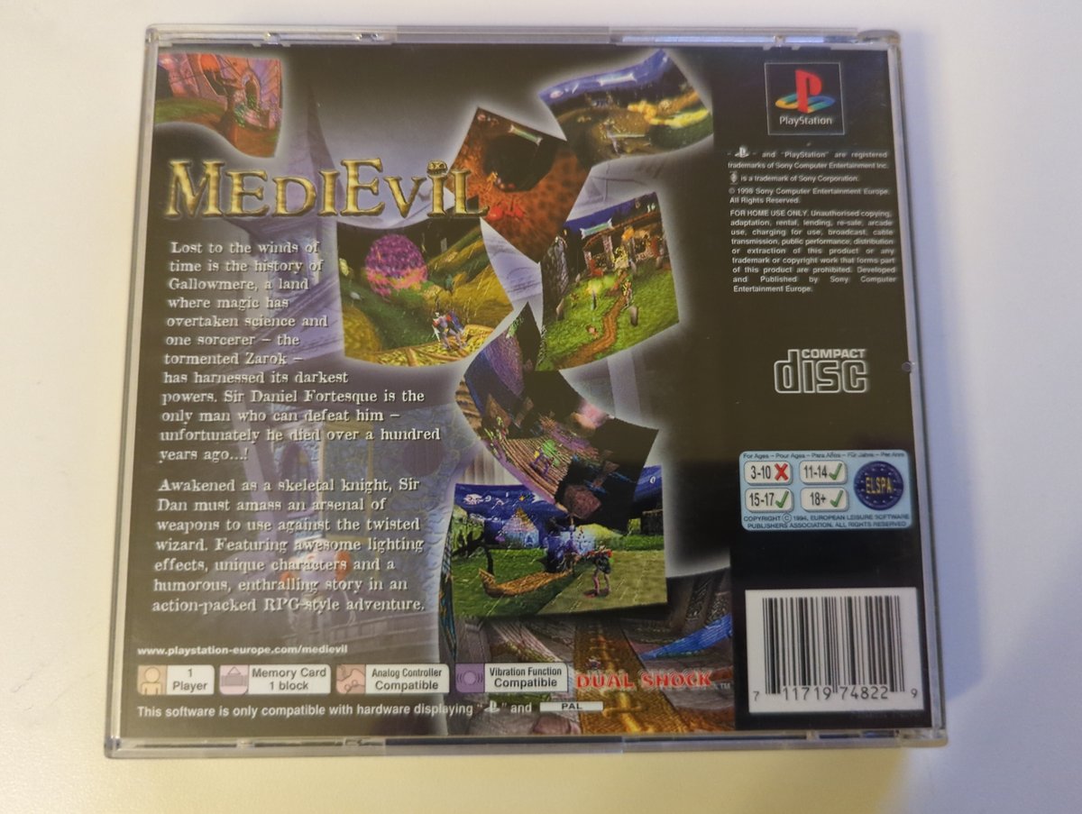 MediEvil - Back Cover - PlayStation 1 PAL