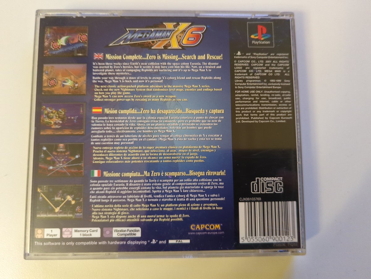 Mega Man X6 - Back Cover - PlayStation 1 PAL