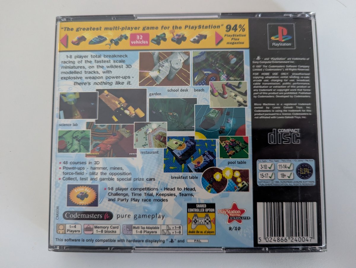 Micro Machines V3 - Back Cover