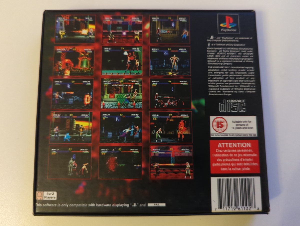 Mortal Kombat 3 - Back Cover - PlayStation 1 PAL