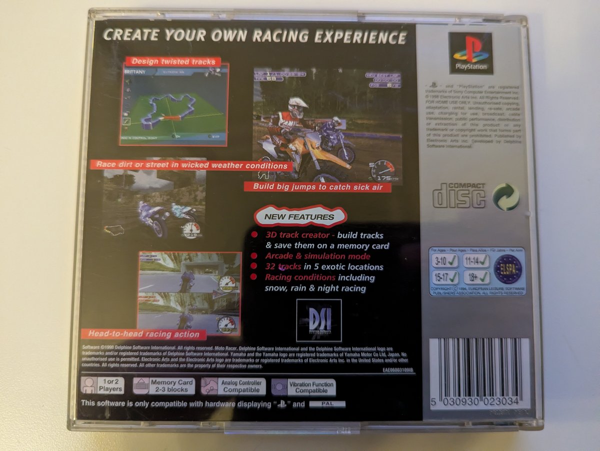 Moto Racer 2 - Back Cover