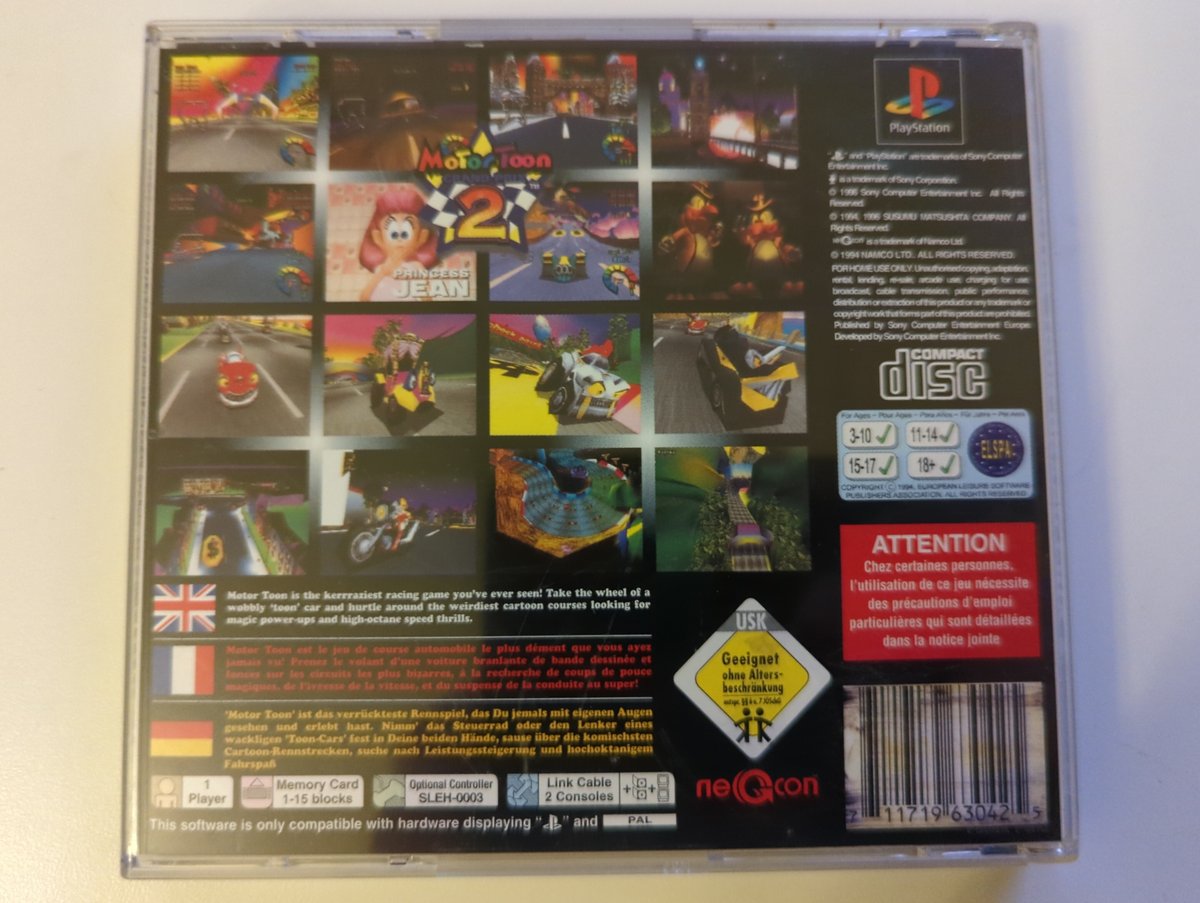 Motor Toon Grand Prix 2 - Back Cover - PlayStation 1 PAL