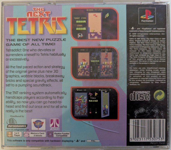 The Next Tetris - Back Cover - PlayStation 1 PAL