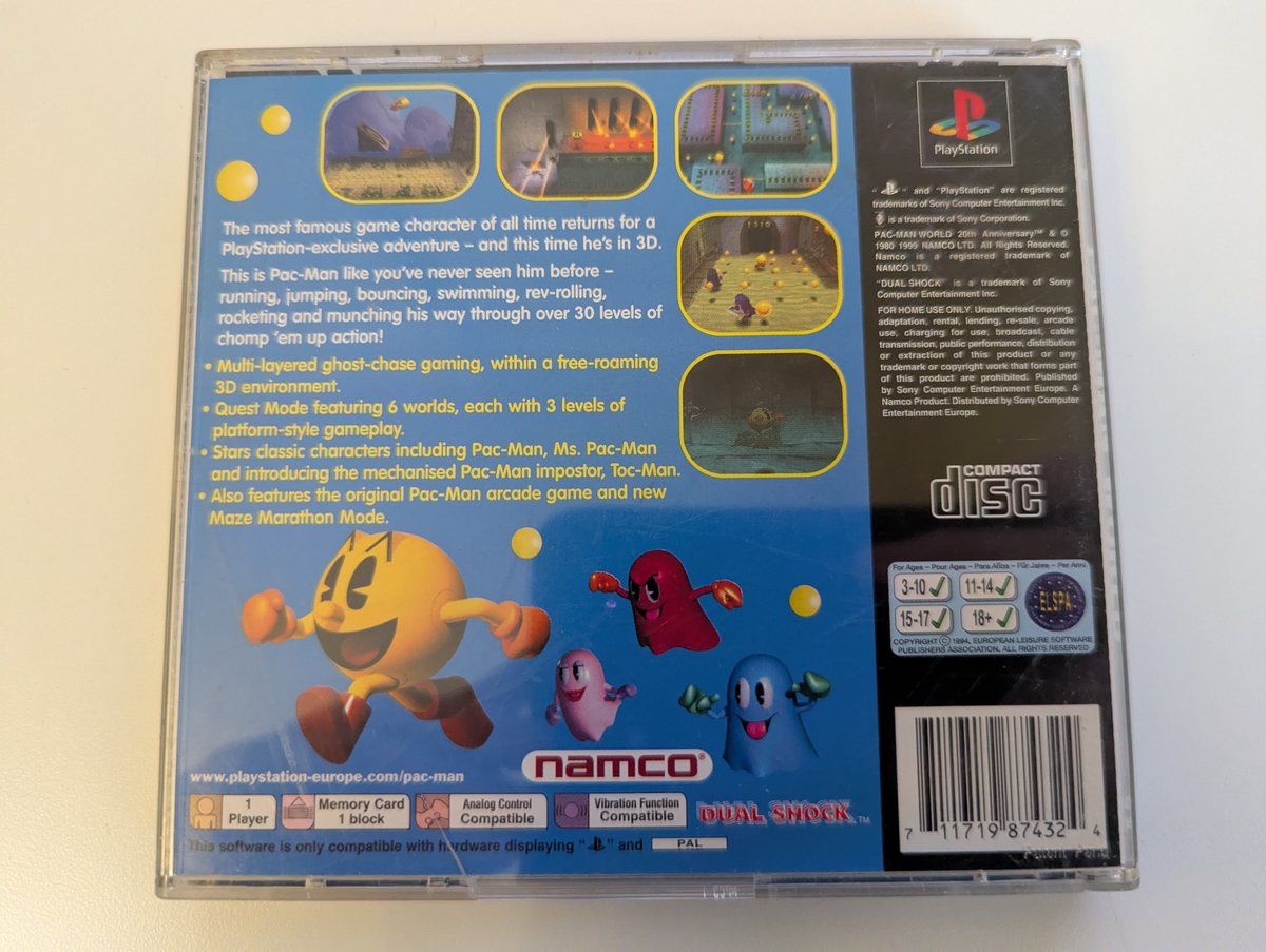 Pac-Man World - Back Cover