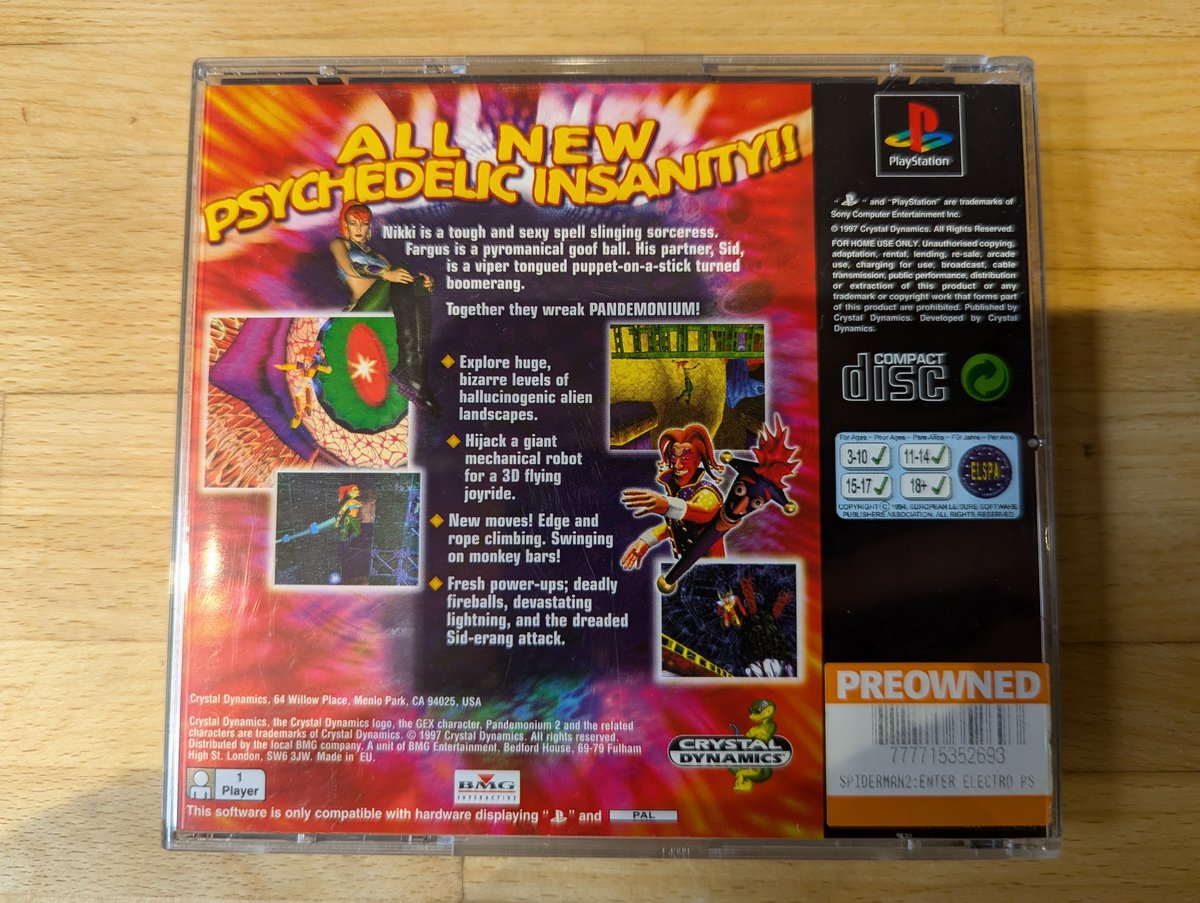 Pandemonium 2 - Back Cover