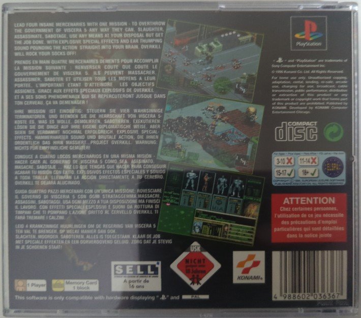 Project Overkill - Back Cover - PlayStation 1 PAL