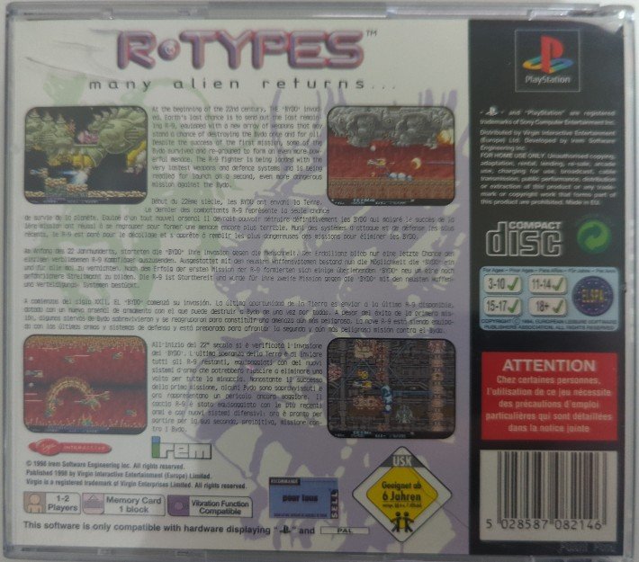 R-Types - Back Cover - PlayStation 1 PAL