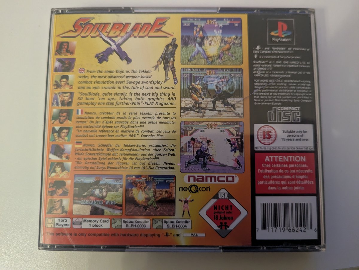 Soul Blade - Back Cover