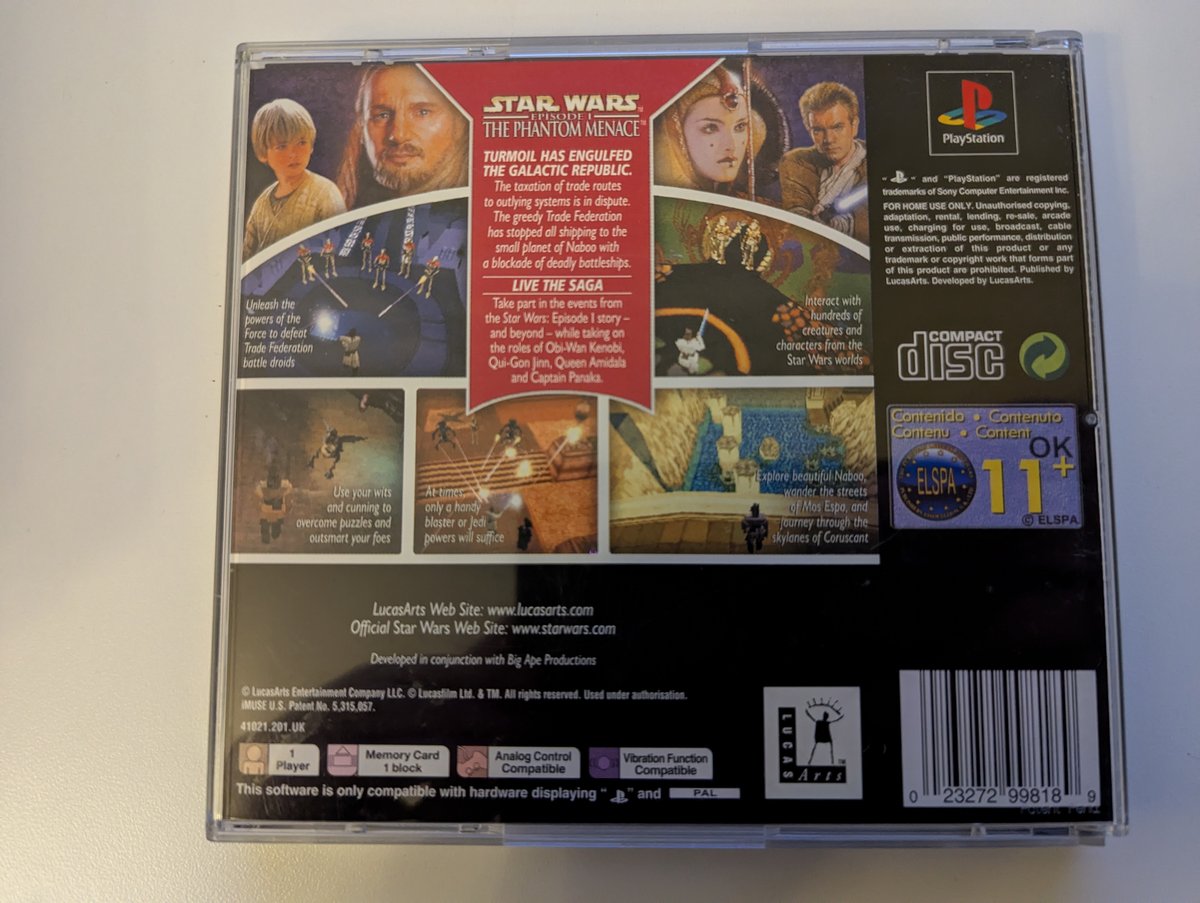 Star Wars: Episode I: The Phantom Menace - Back Cover