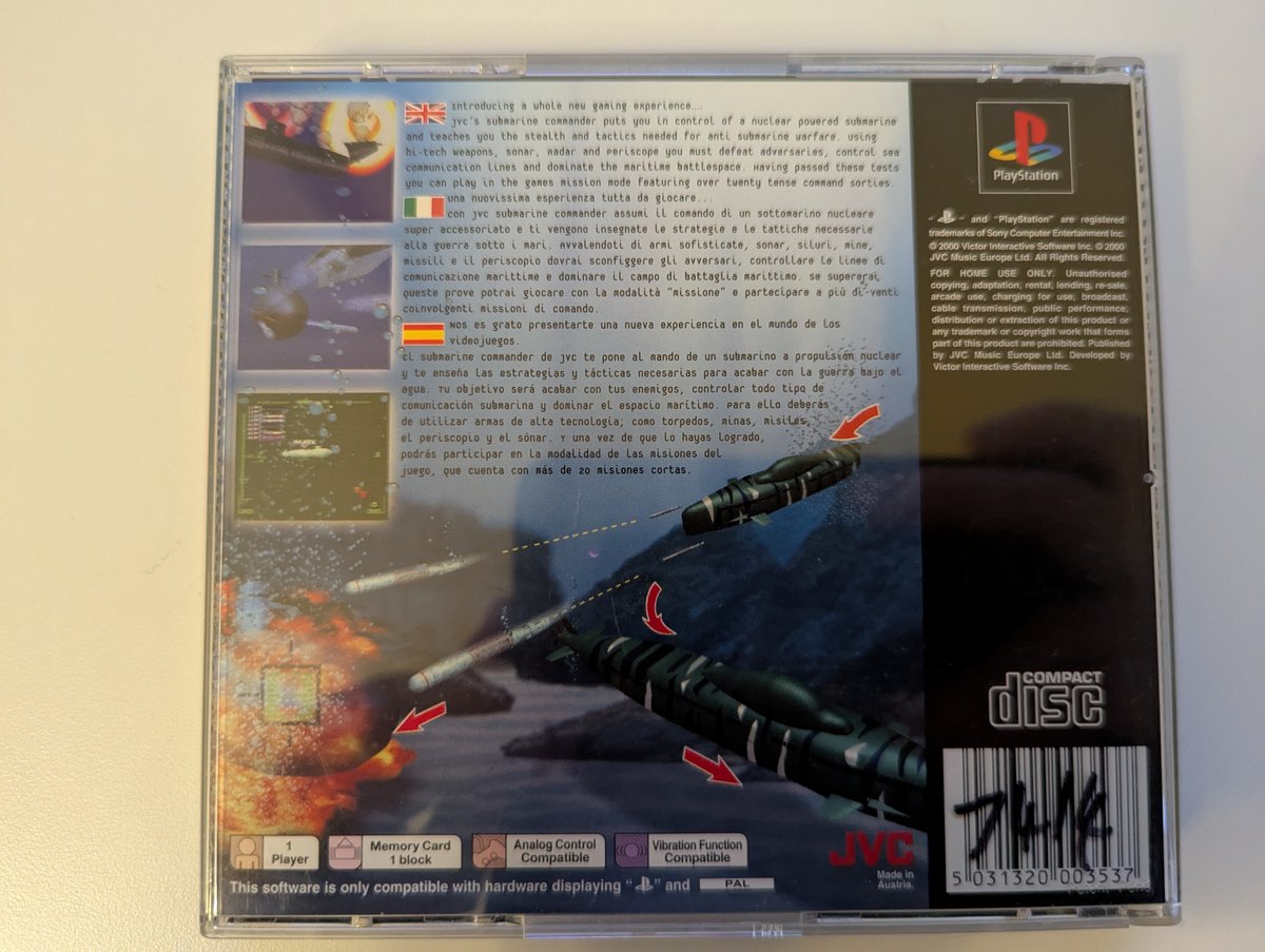 Submarine Commander - Back Cover