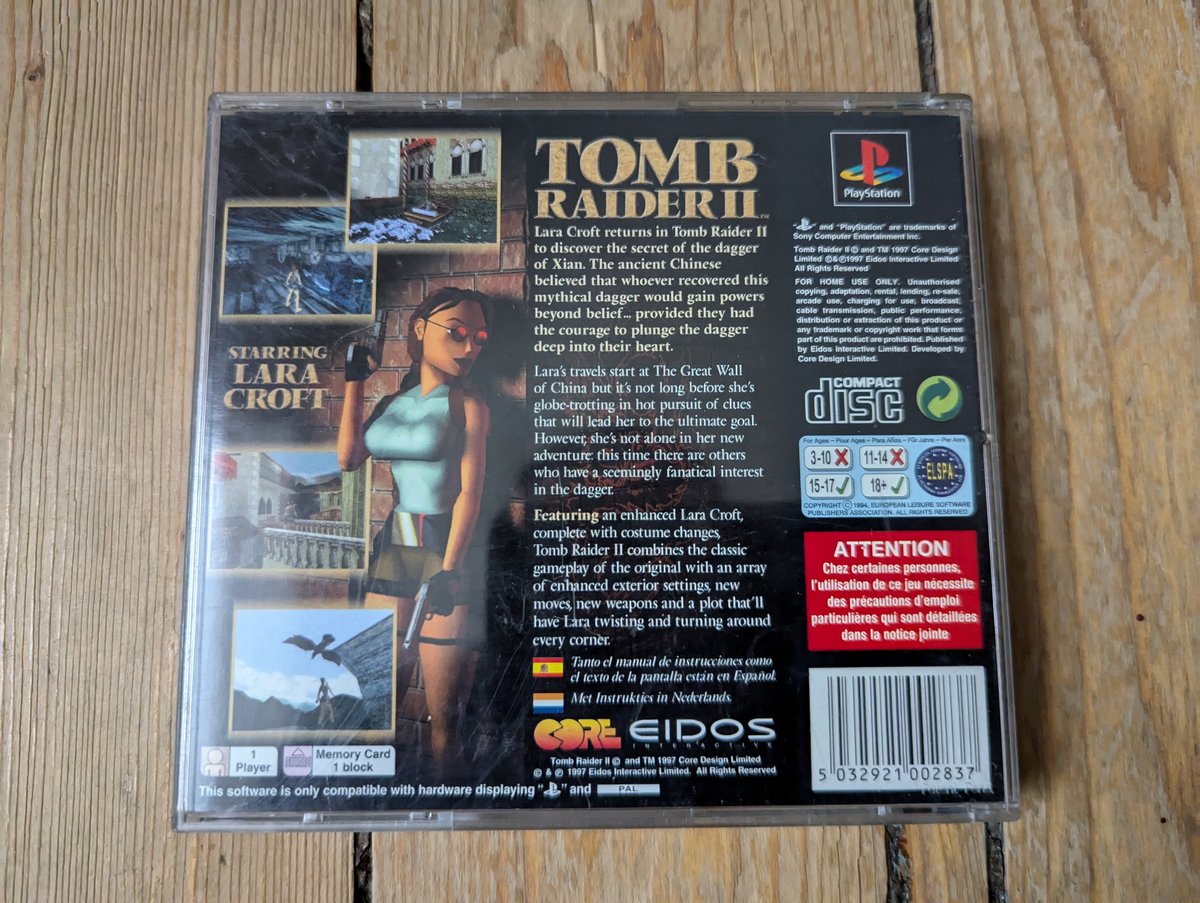 Tomb Raider II - Back Cover