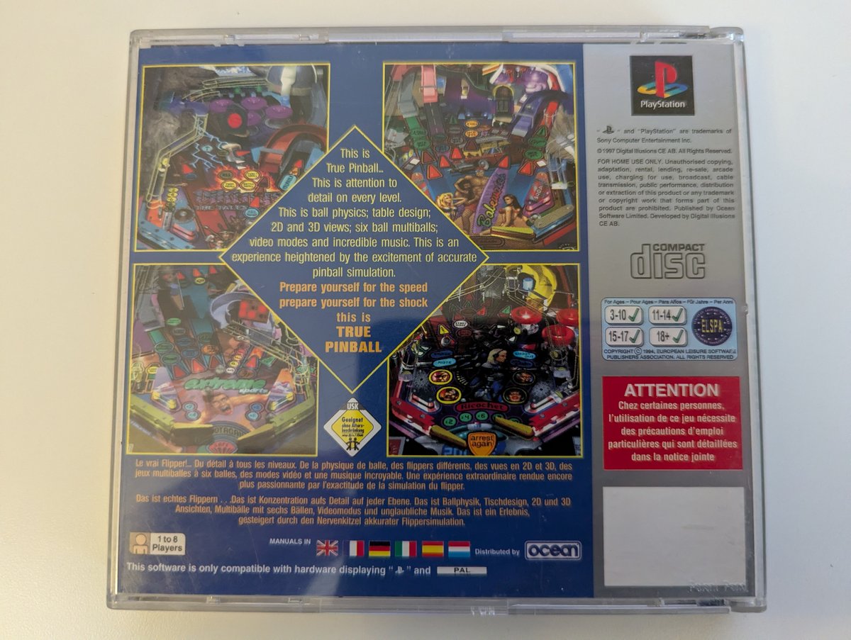 True Pinball - Back Cover