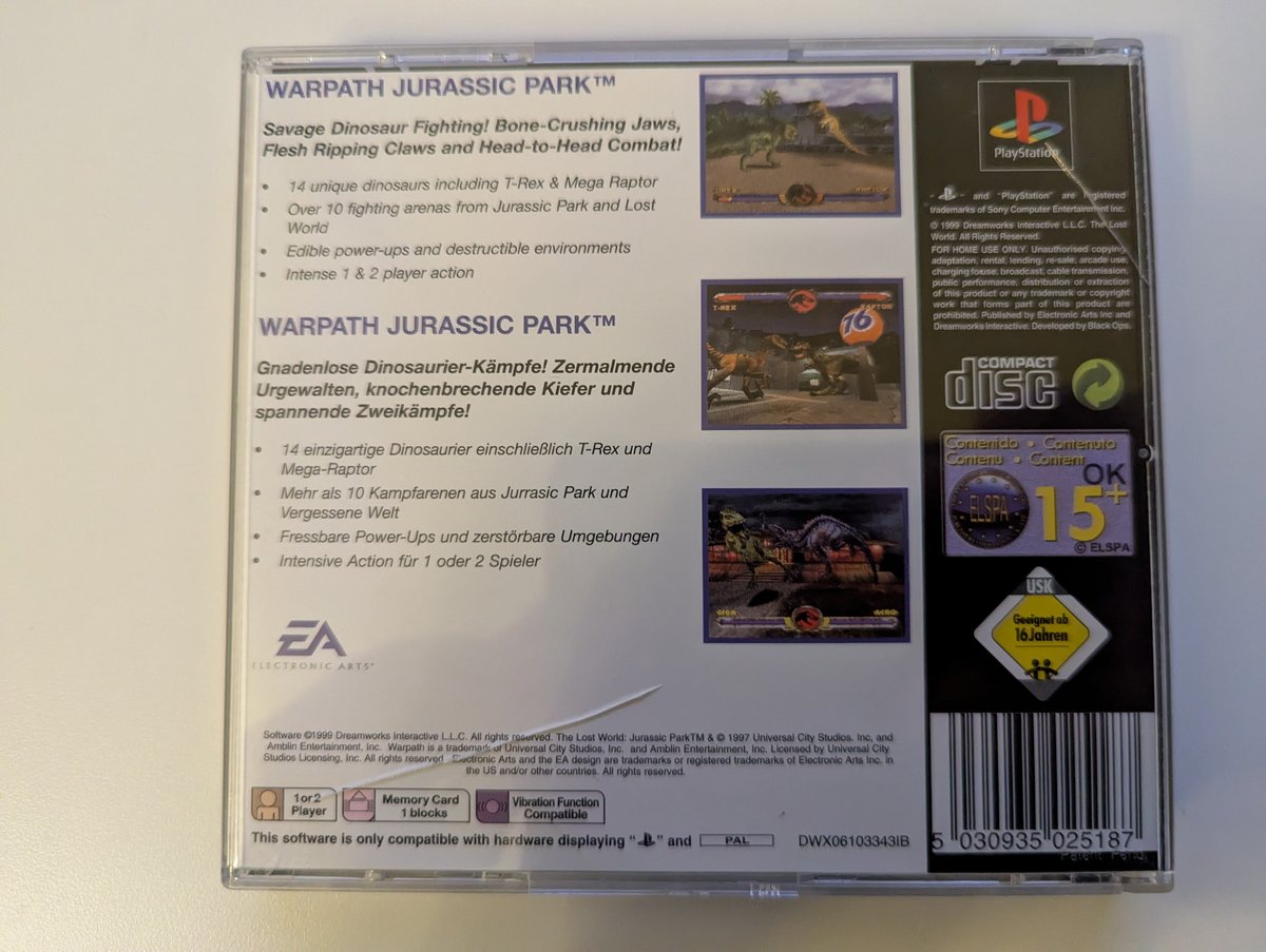 Warpath: Jurassic Park - Back Cover