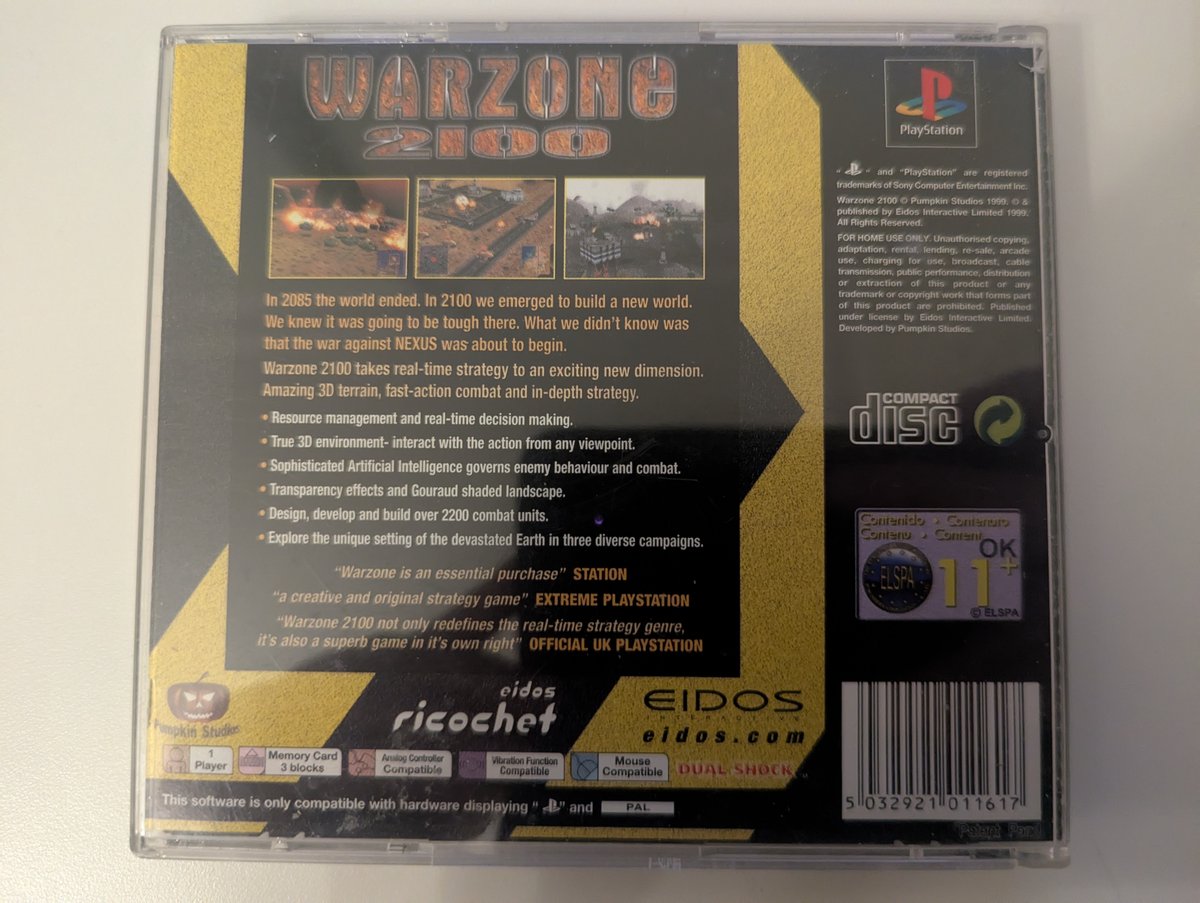 Warzone 2100 - Back Cover